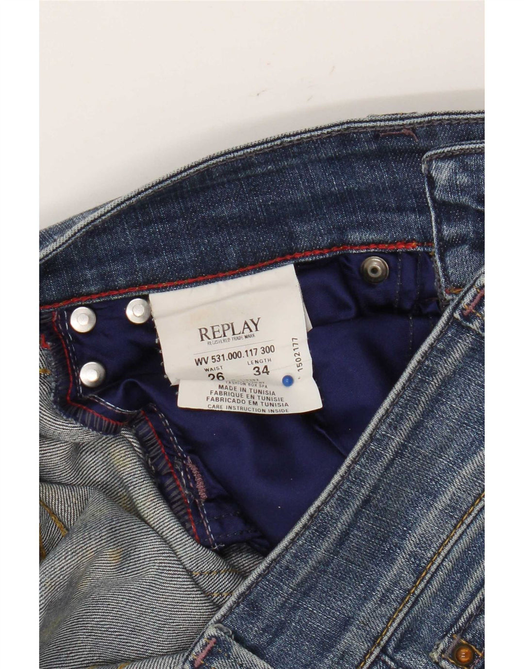 Replay Damen Bootcut Jeans W26 L34 Blaue Baumwolle