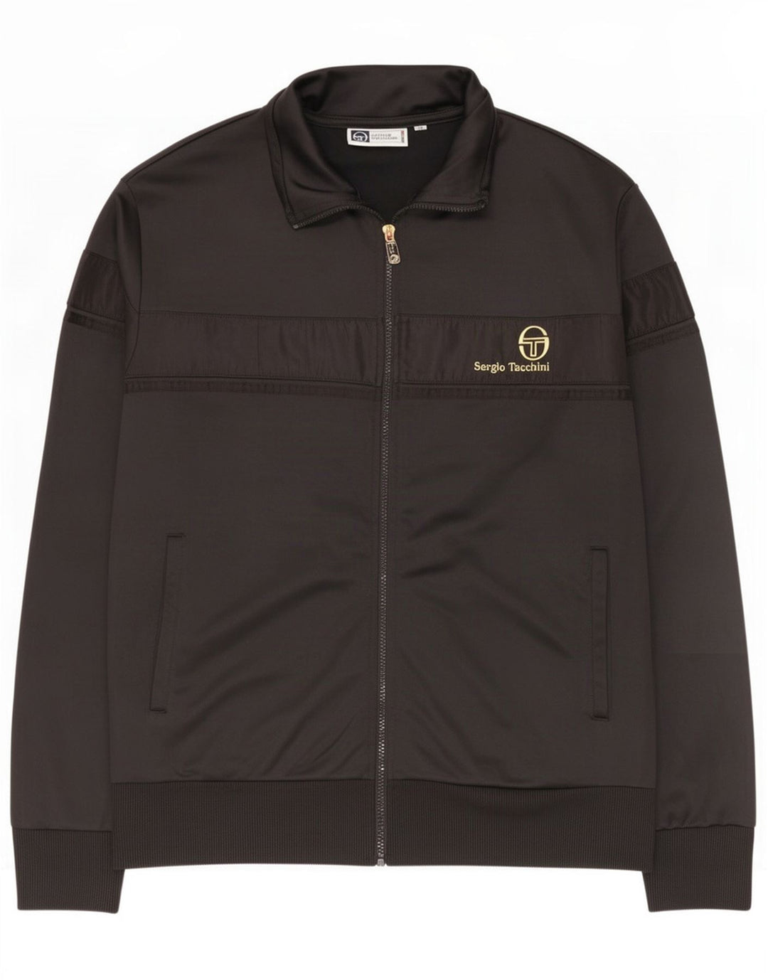 Sergio Tacchini Herren Trainingsanzug Top Jacke 2XL Schwarz Polyester