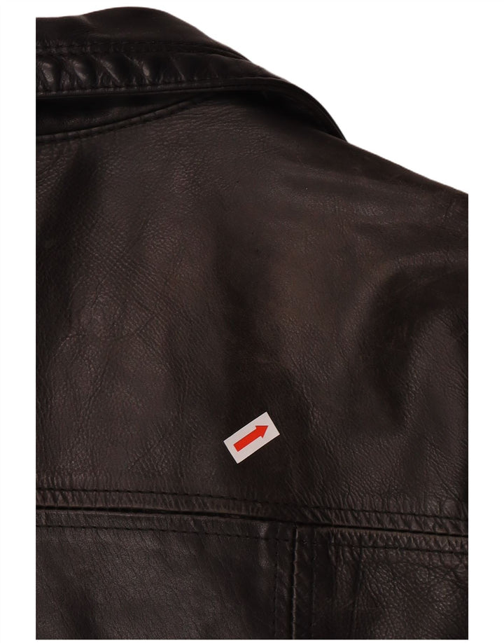 DAKOTA Damen Lederjacke UK 16 Large Black Leather Classic