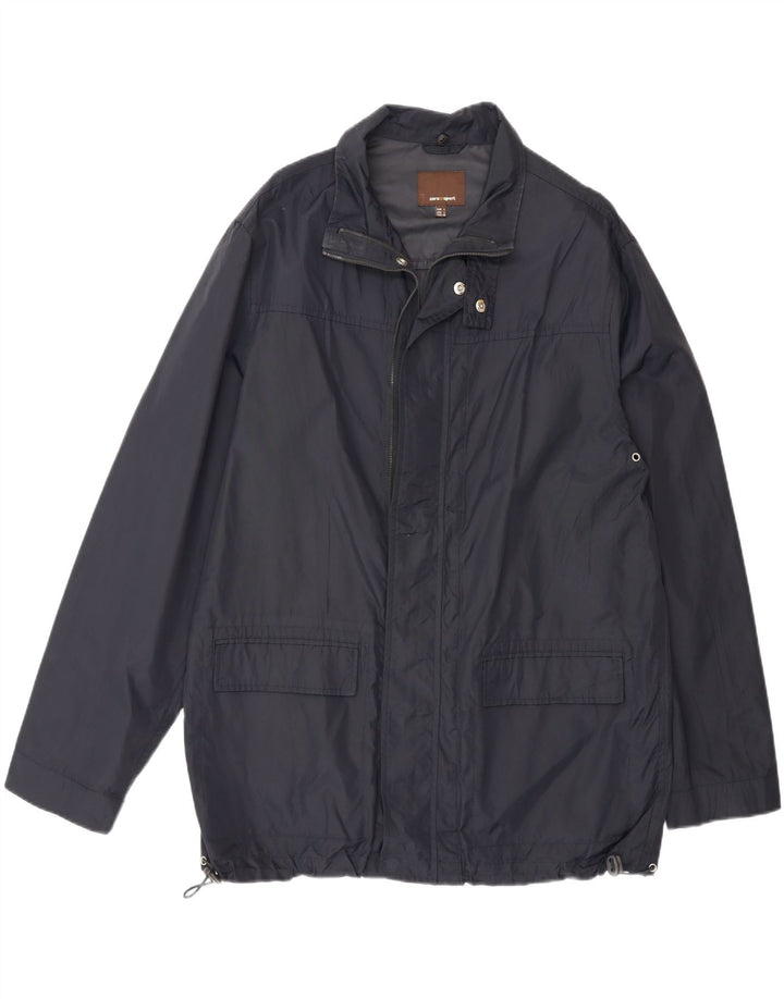Zara Herren-Utility-Jacke UK 40 Large Marineblaues Nylon