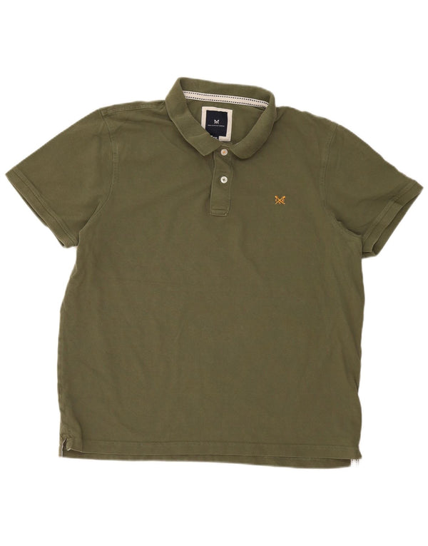 Crew Clothing Herren Poloshirt 2XL Khaki Baumwolle