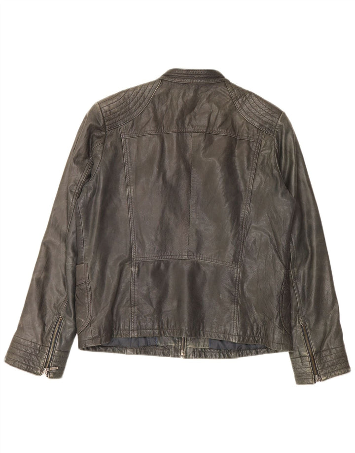 Conbipel Damen Bikerjacke IT 54 2XL Schwarzes Leder
