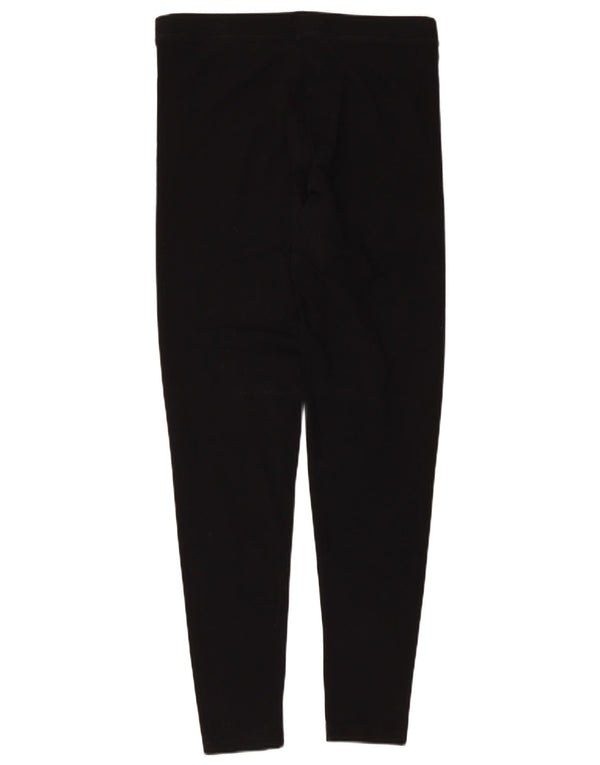 Marks & Spencer Damen Leggings UK 12 Mittelschwarze Baumwolle