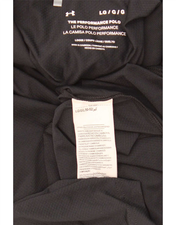 Under Armour Herren-Poloshirt, großes schwarzes Polyester