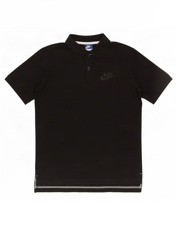 Nike Poloshirt für Jungen, 13–14 Jahre, XL, schwarze Baumwolle