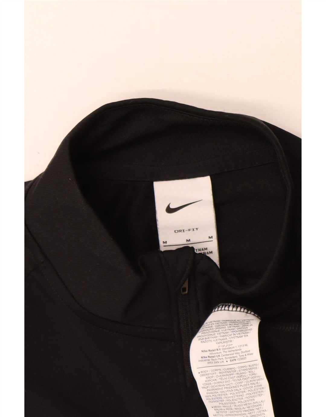 Nike Herren Dri Fit Pullover-Trainingsanzugoberteil mit Reißverschluss, Mittelschwarzes Polyester