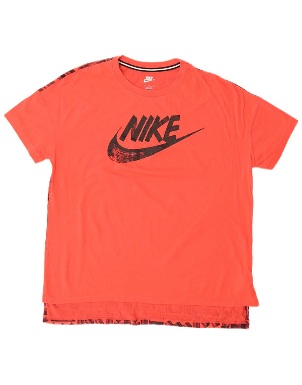 NIKE Herren Grafik T-Shirt Top XL Rot Baumwolle