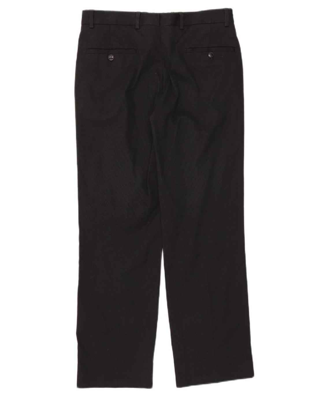 ZARA Herren Straight Chino Hose EU 38 Small W30 L28 Schwarze Baumwolle