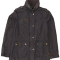 Fat Face Damen-Militärjacke mit Kapuze, Größe S, Grau, Baumwolle