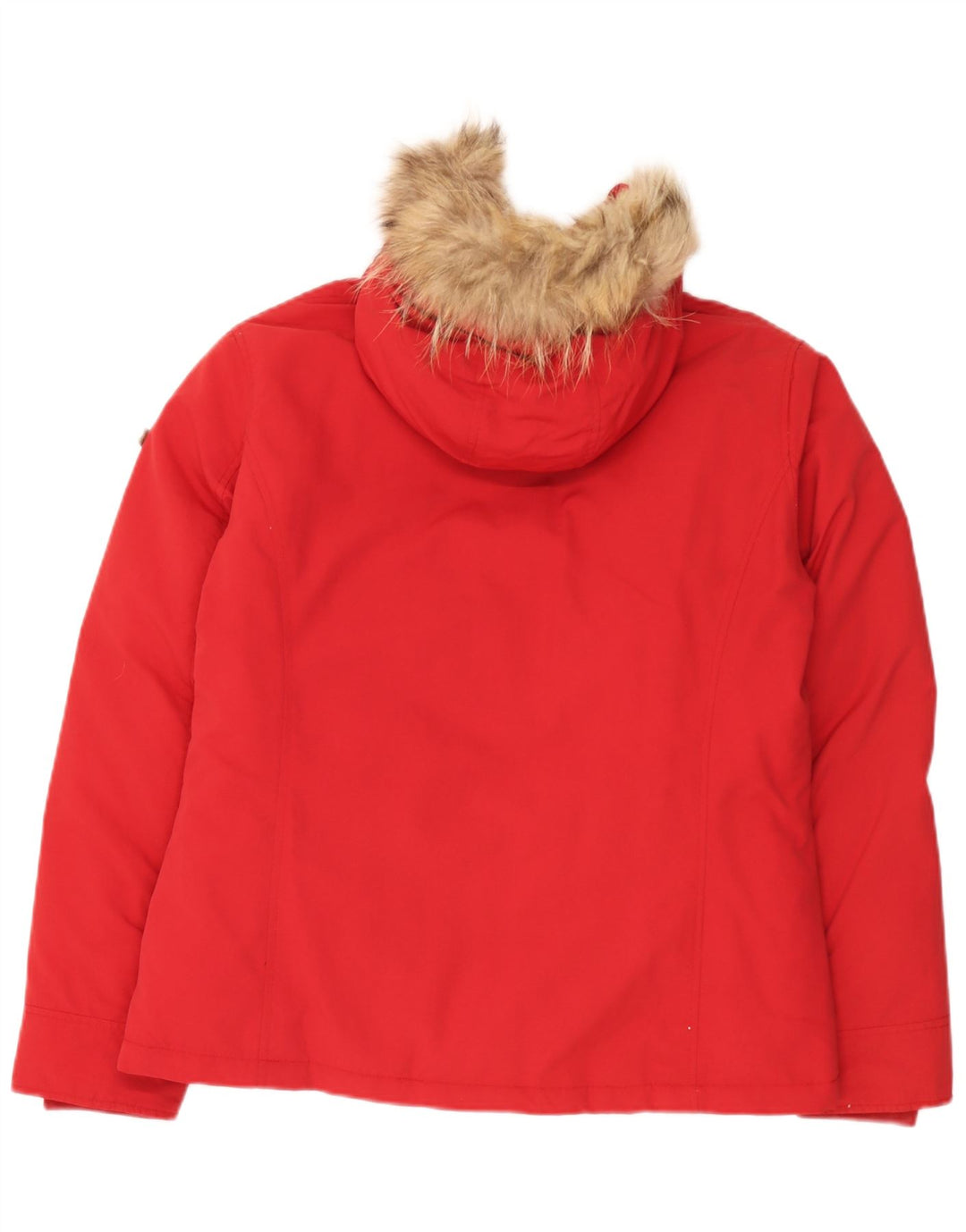 Gewehr gepolsterte Herrenjacke mit Kapuze UK 44 2XL Rot Polyamid