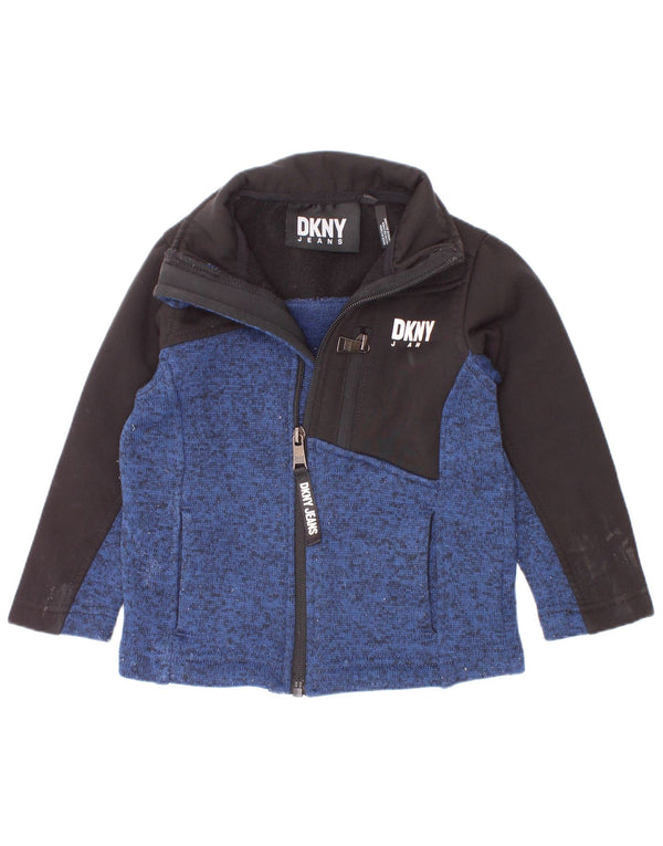 Dkny Baby Boys Tracksuit Top Jacket 18-24 Months Navy Blue Colourblock
