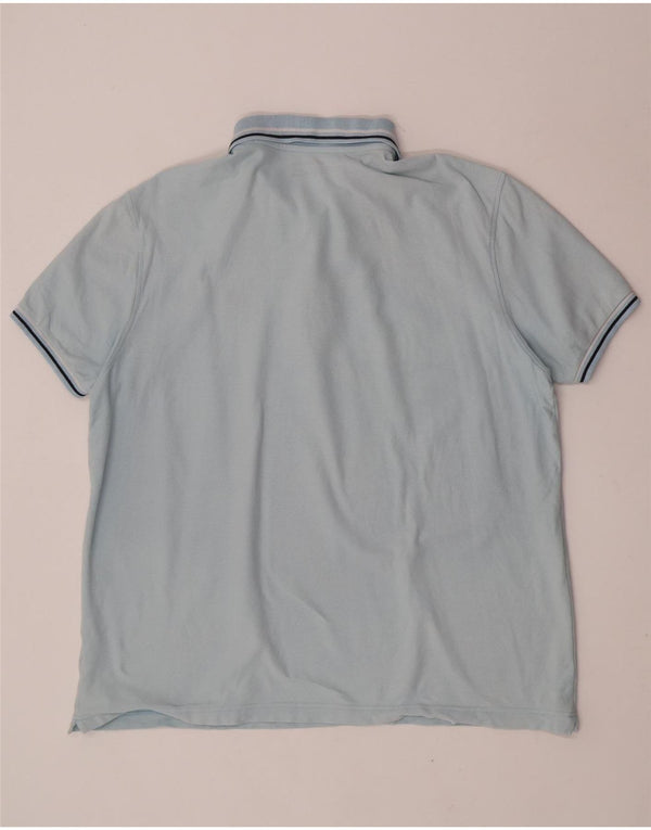 Lotto Herren-Poloshirt XL, blau gestreift, Baumwolle