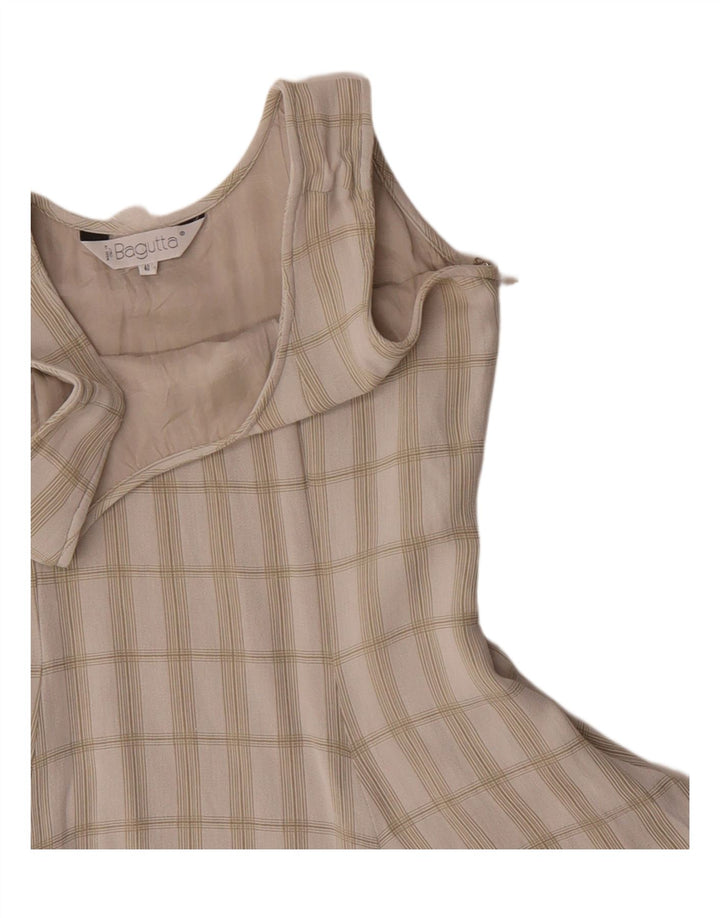 Bagutta Damen ärmelloses Swingkleid IT 40 Small Green Check