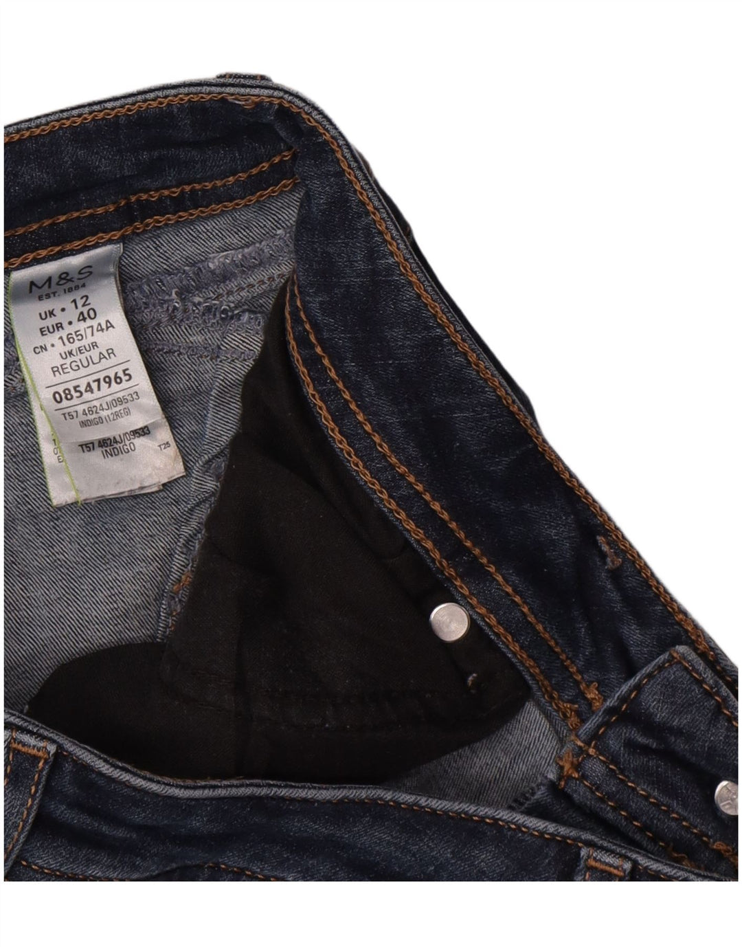 Marks & Spencer Damen Per Una Slim Jeans UK 12 Medium W32 L30 Marineblau