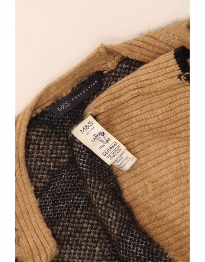 Marks & Spencer Damen-Strickjacke in Übergröße, Gr. 40, Größe L, Beige
