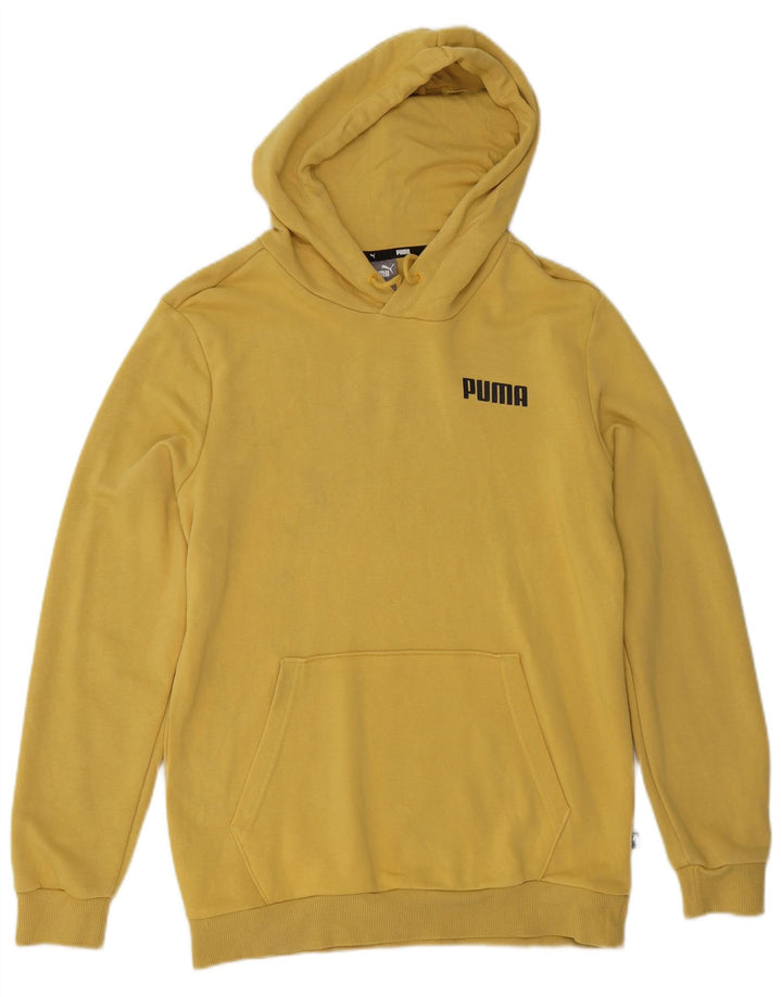 Puma Herren Kapuzenpullover, klein, gelbe Baumwolle