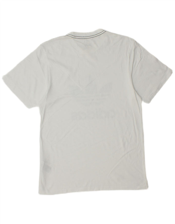 Adidas Herren Grafik T-Shirt Top Small Weiß Baumwolle