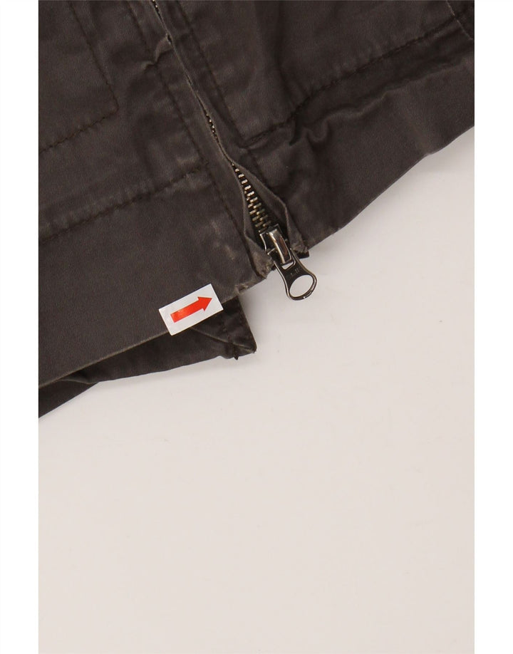 BENCH Damen Bomberjacke UK 10 Small Braune Baumwolle