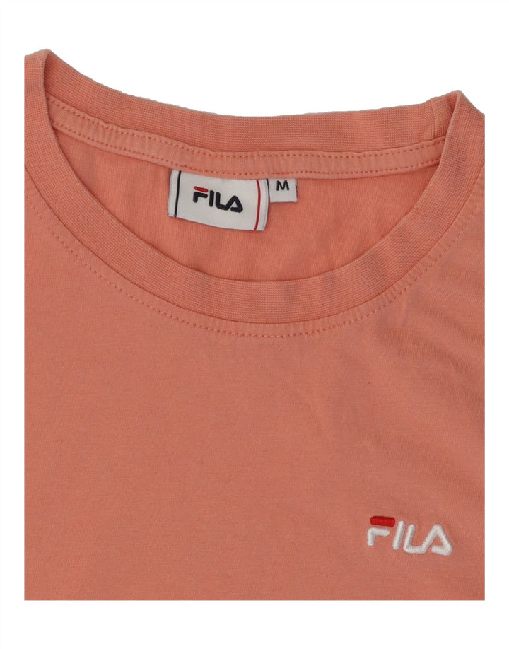 FILA Womens T-Shirt Top UK 14 Medium Pink Cotton Vintage Fila and Second-Hand Fila from Messina Hembry 