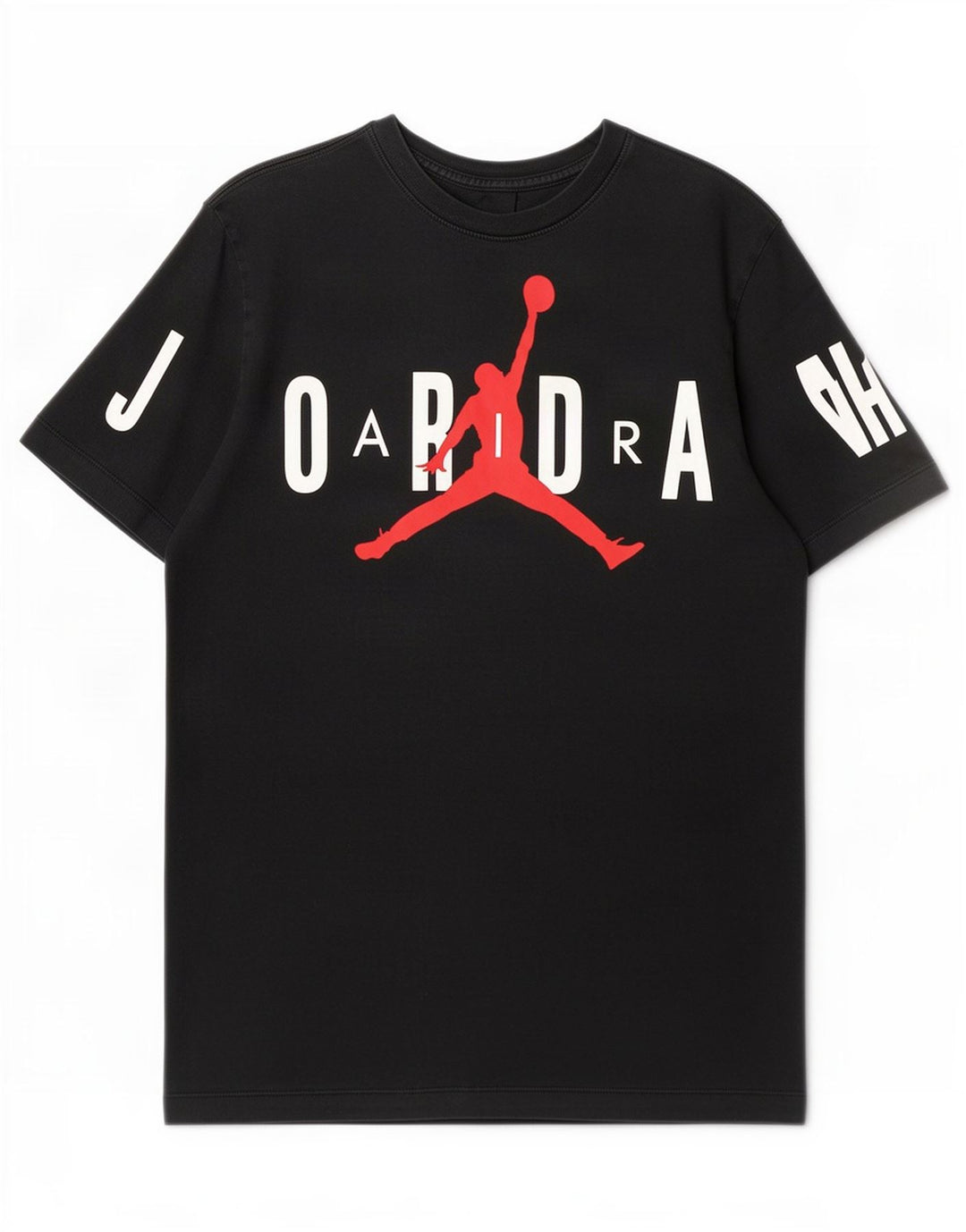 Jordan Herren Grafik-T-Shirt-Oberteil aus mittelschwarzer Baumwolle