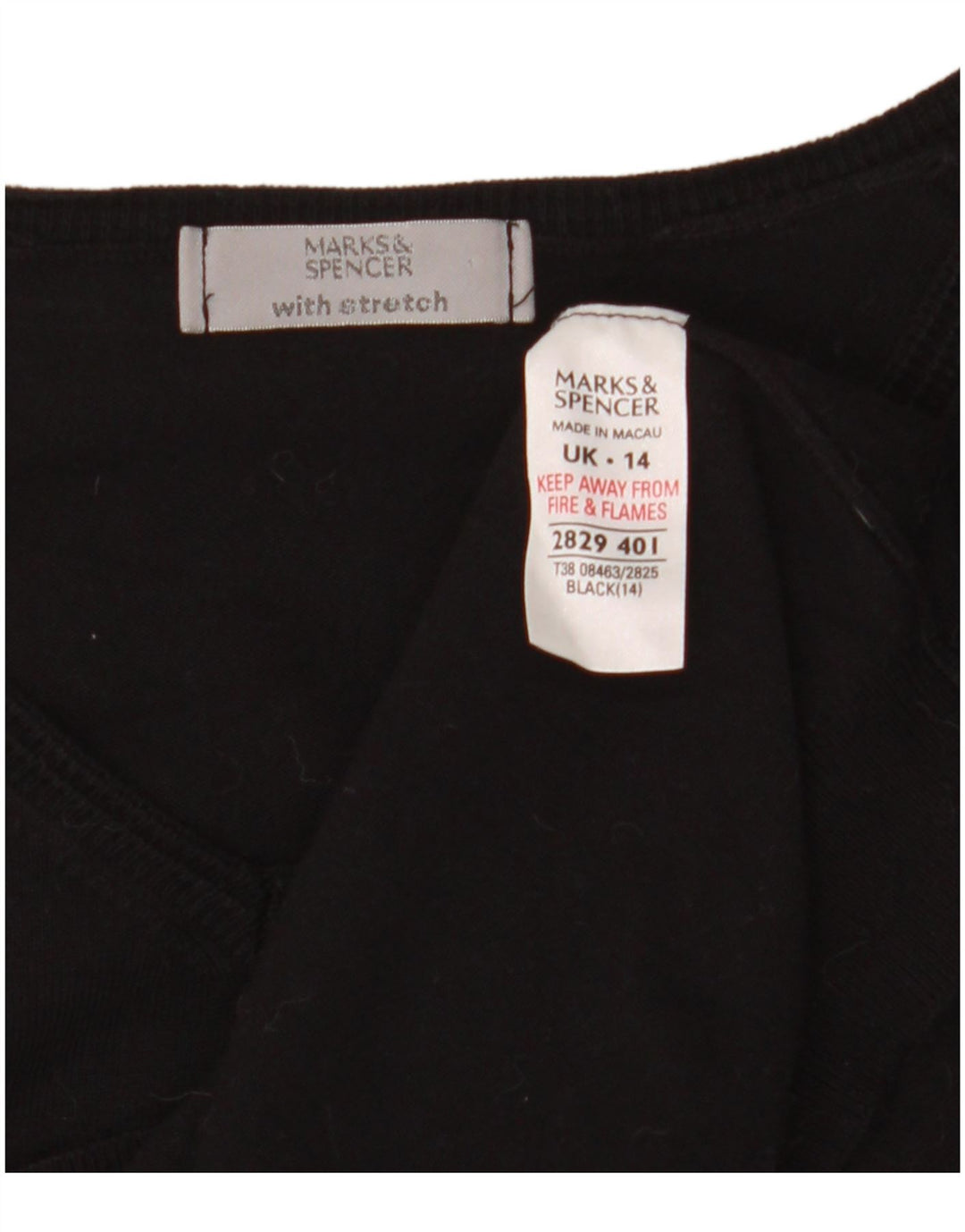 Marks & Spencer Damen Crop Pullover mit V-Ausschnitt, UK 14, Mittelschwarz