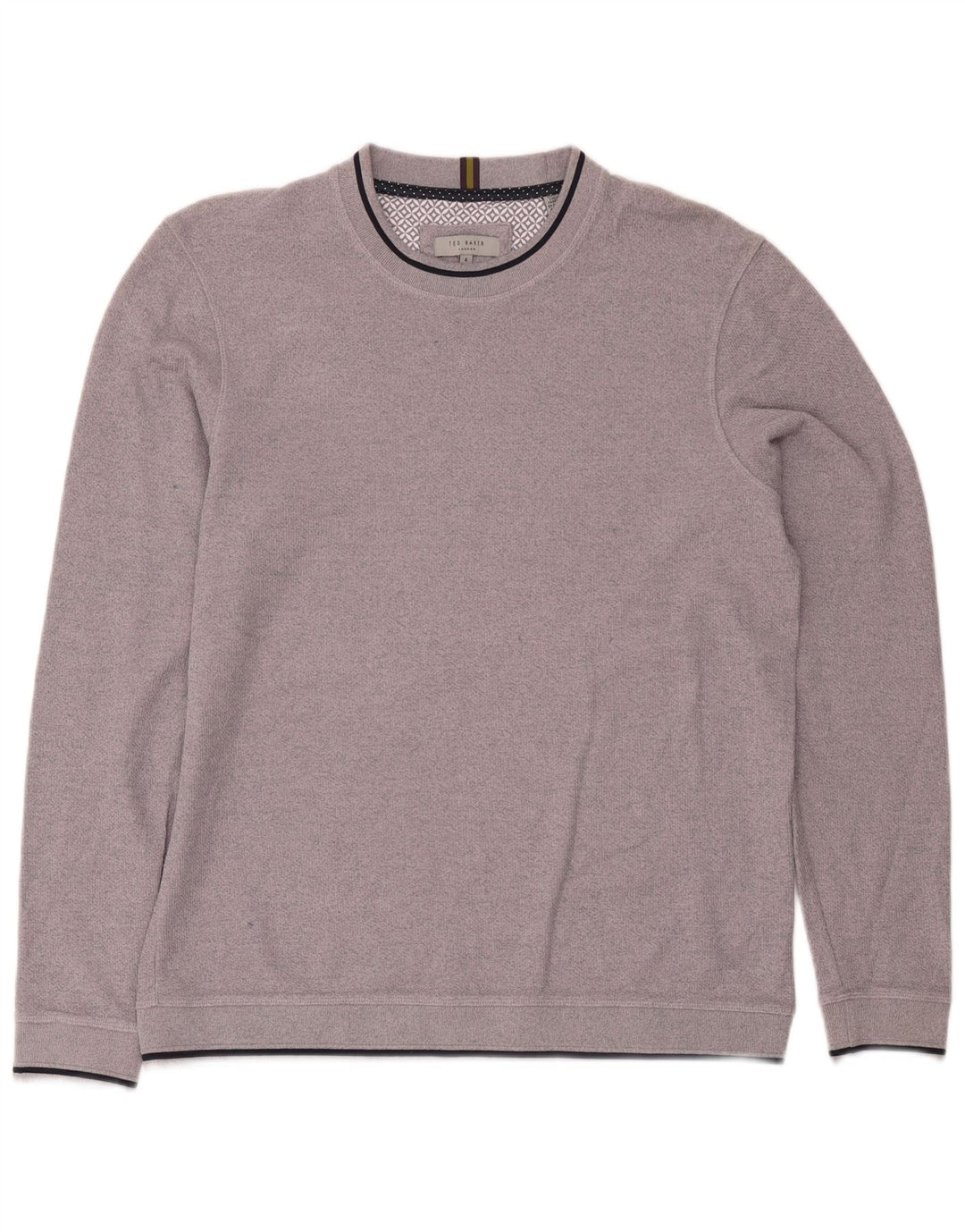 Ted Baker Herren-Sweatshirt, Pullover, Größe 4, groß, lila, Baumwolle