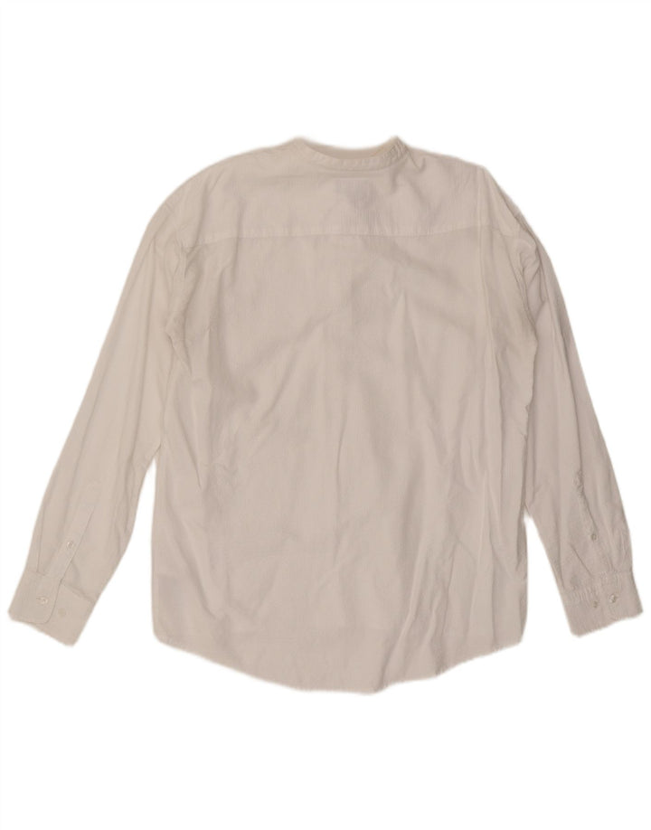 Gant Damen Pullover Shirt UK 14 Large Weiß Lycra