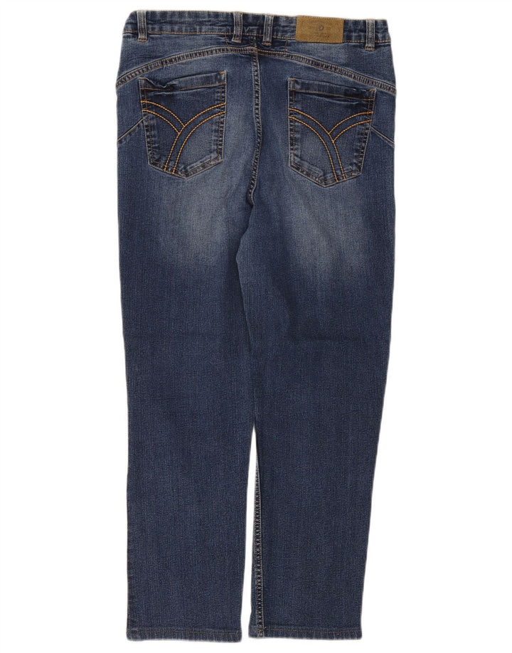 Dack's Damen-Cropped-Jeans EU 46 XL W34 L25 Blaue Baumwolle