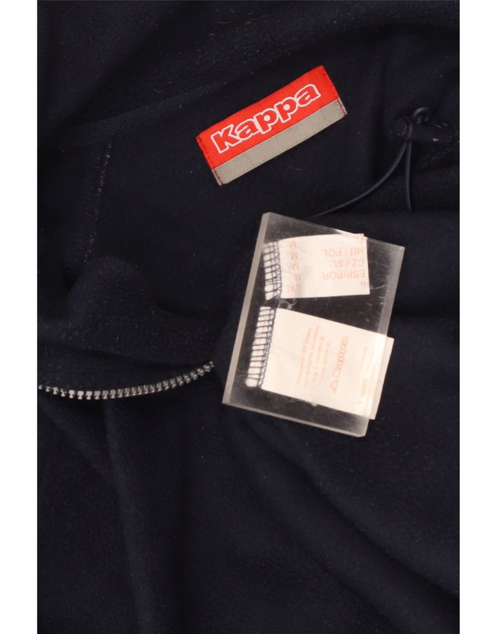 Kappa Herren-Fleecepullover mit Reißverschluss am Hals, mittleres marineblaues Polyester