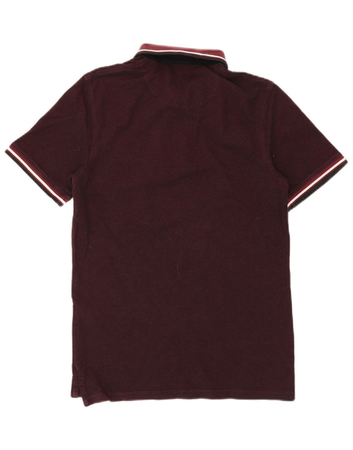 JACK & JONES Herren-Poloshirt aus mittlerer burgunderroter Baumwolle