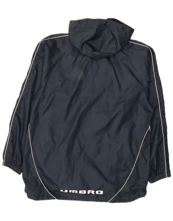Umbro Herren-Regenjacke mit grafischer Kapuze, UK 38, mittelmarineblau, Polyester