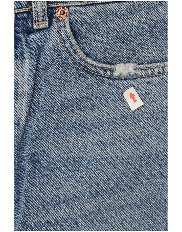 Zara Damen Jeansshorts EU 38 Small W28 Blau