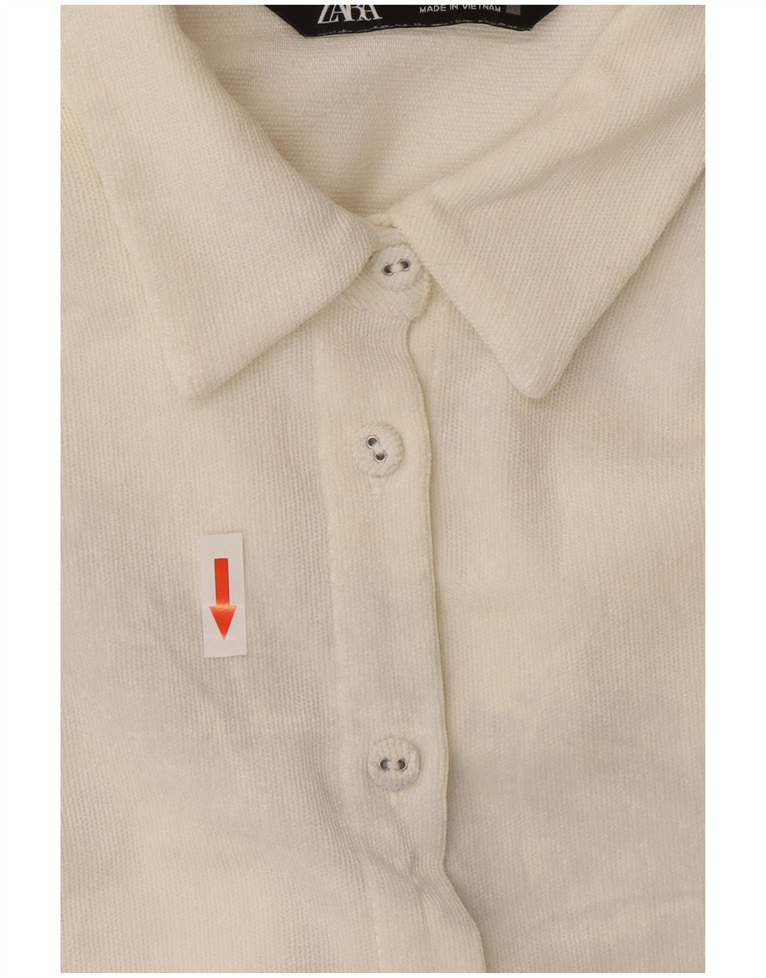 Zara Damen-Oversize-Hemd UK 14 Mittelweißes Polyester
