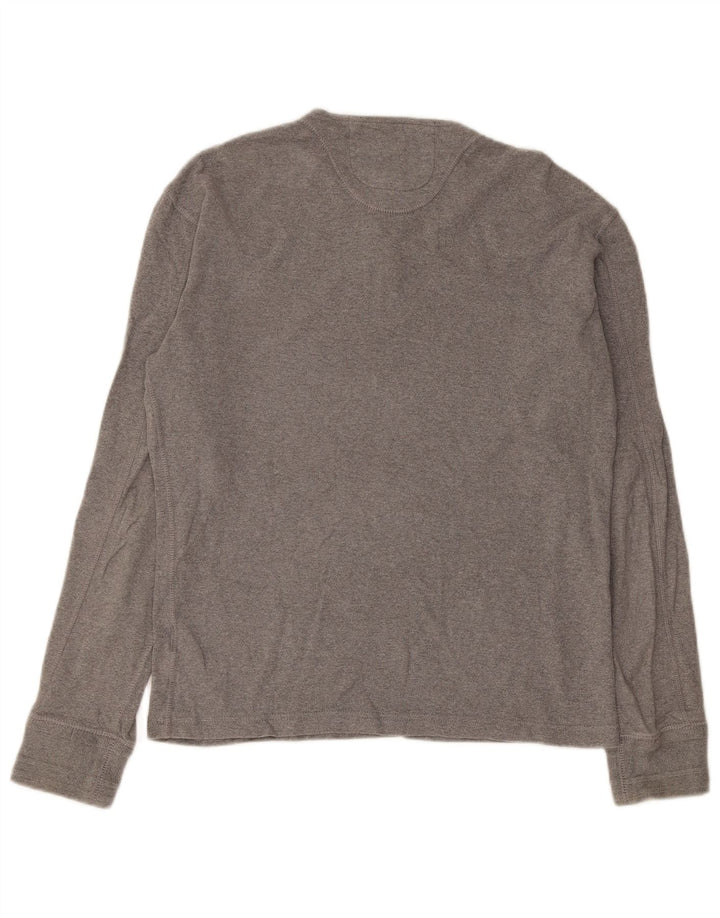 Superdry Herren-Oberteil, langärmelig, XL, graue Baumwolle