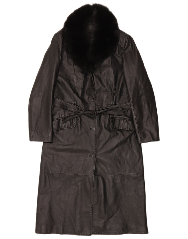 Conbipel Damen Ledermantel IT 44 Medium Schwarz