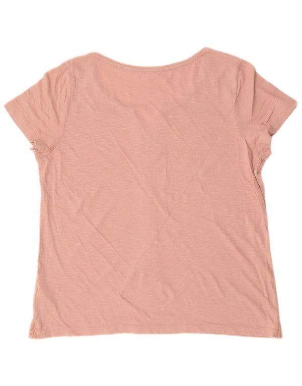 White Stuff Damen T-Shirt Top UK 16 Large Rosa Baumwolle