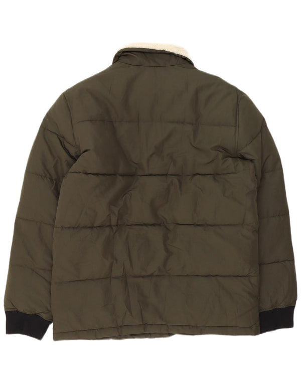 Marks & Spencer Herren Wattierte Jacke UK 38 Medium Khaki Colourblock Polyester