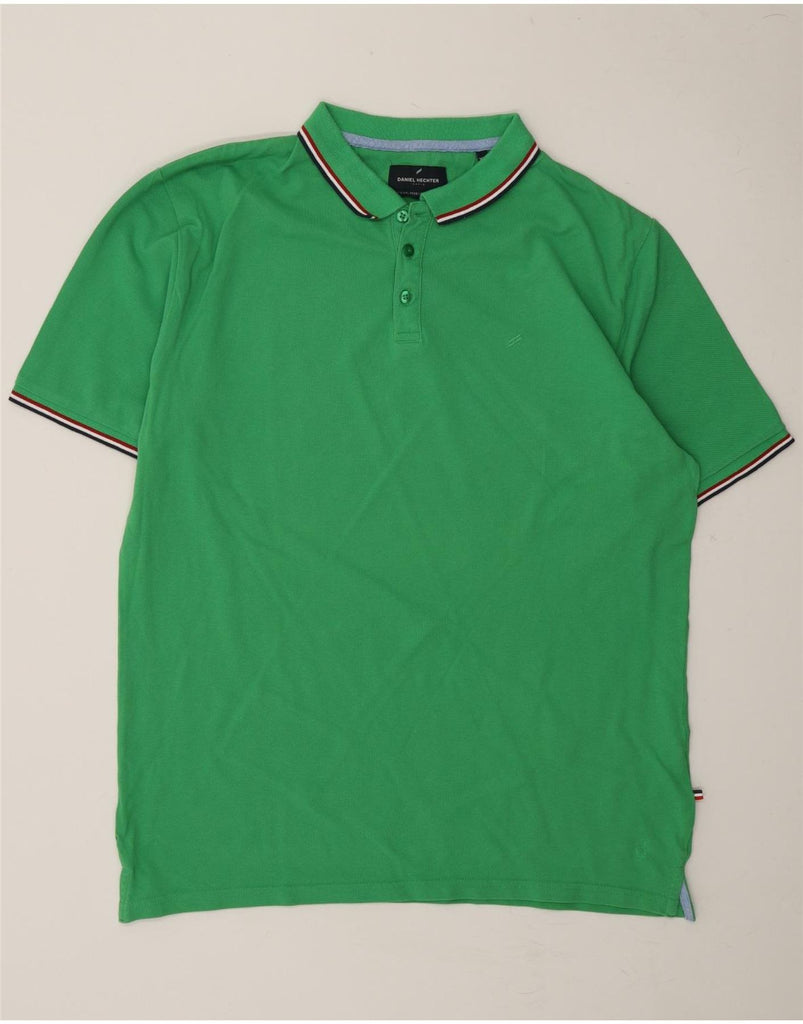 DANIEL HECHTER Mens Polo Shirt 2XL Green Cotton Vintage Daniel Hechter and Second-Hand Daniel Hechter from Messina Hembry 