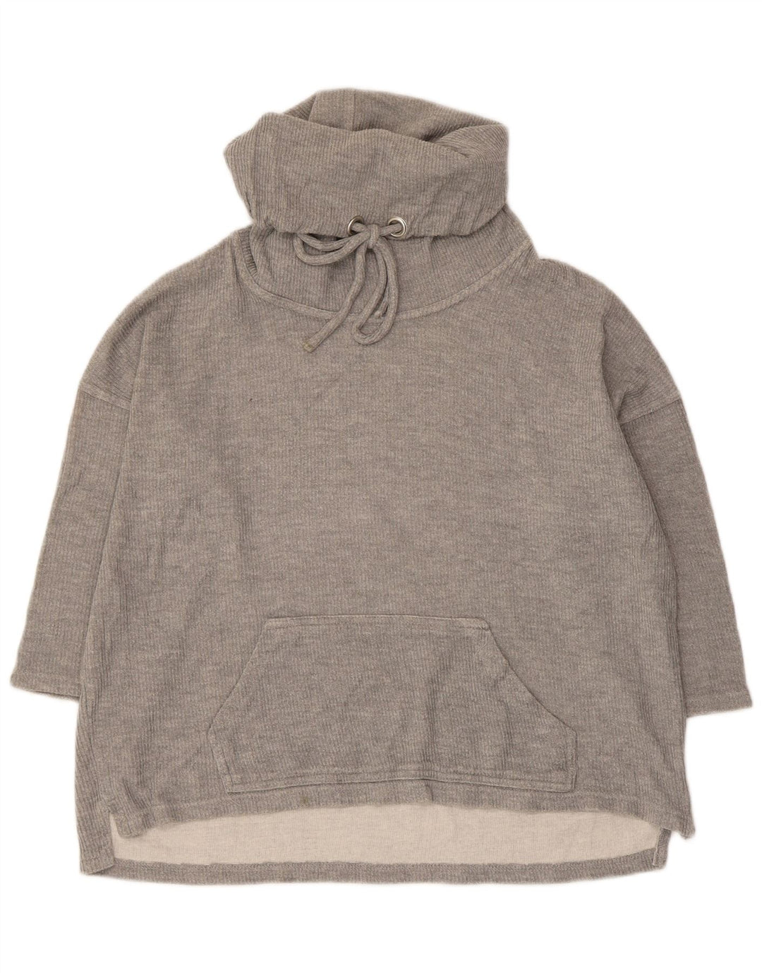 Zara Damen-Pullover mit 3/4-Ärmeln, übergroß, Gr. 14, Mittelgrau
