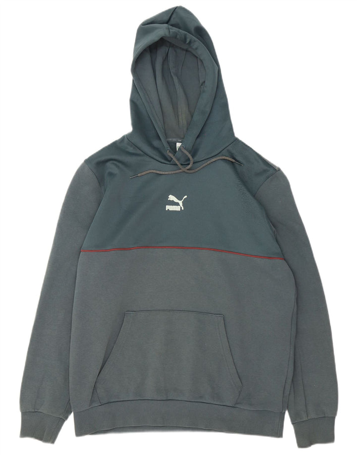 Puma Herren Kapuzenpullover aus mittelblauer Baumwolle