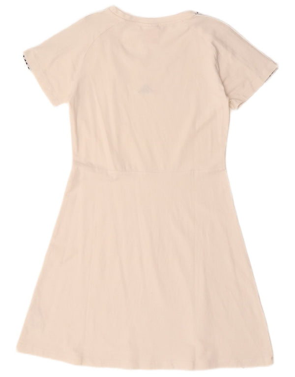 Kappa Womens Graphic A-Line Dress UK 10 Small Weiße Baumwolle