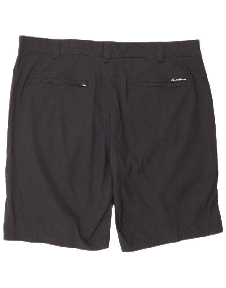 Eddie Bauer Herren Chino Shorts W38 XL Schwarz Nylon