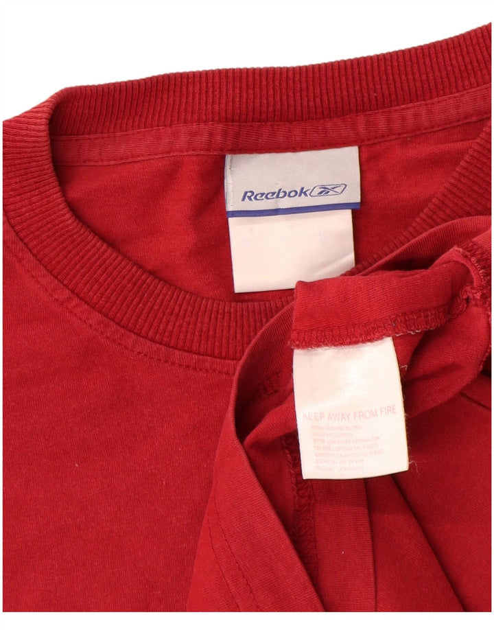 Reebok Herren T-Shirt Top Small Rot Baumwolle