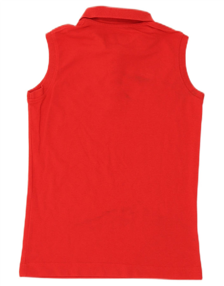 Kappa Damen ärmelloses Poloshirt UK 10 Small Rot