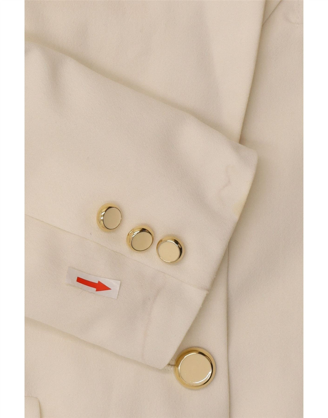 Wit Boy Damen-Blazer mit 3 Knöpfen, Gr. 10, Größe S, cremefarbenes Polyester