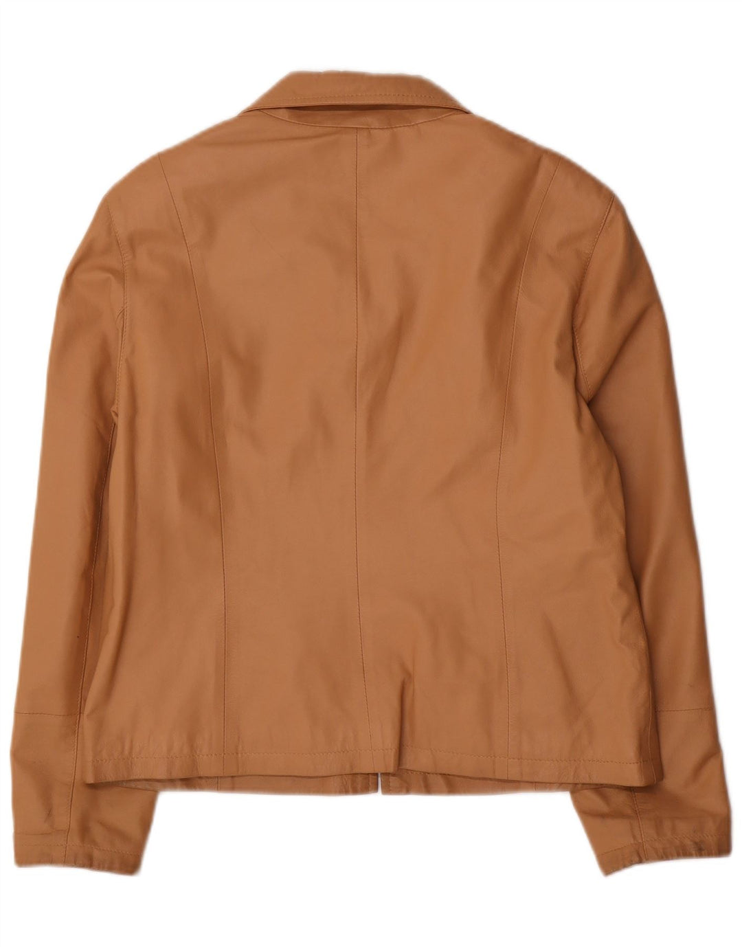 Franco Callegari Damen Bomber-Lederjacke UK 16 Großes beiges Leder
