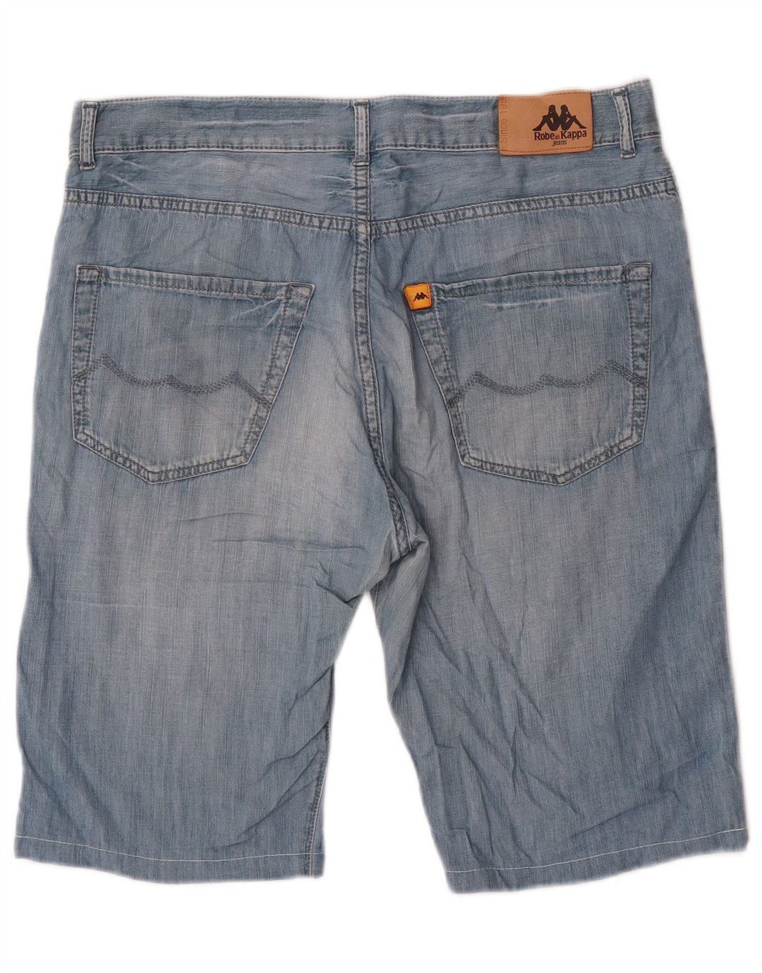 Kappa Herren Perfect Fit Denim Shorts W33 Mittelblaue Baumwolle