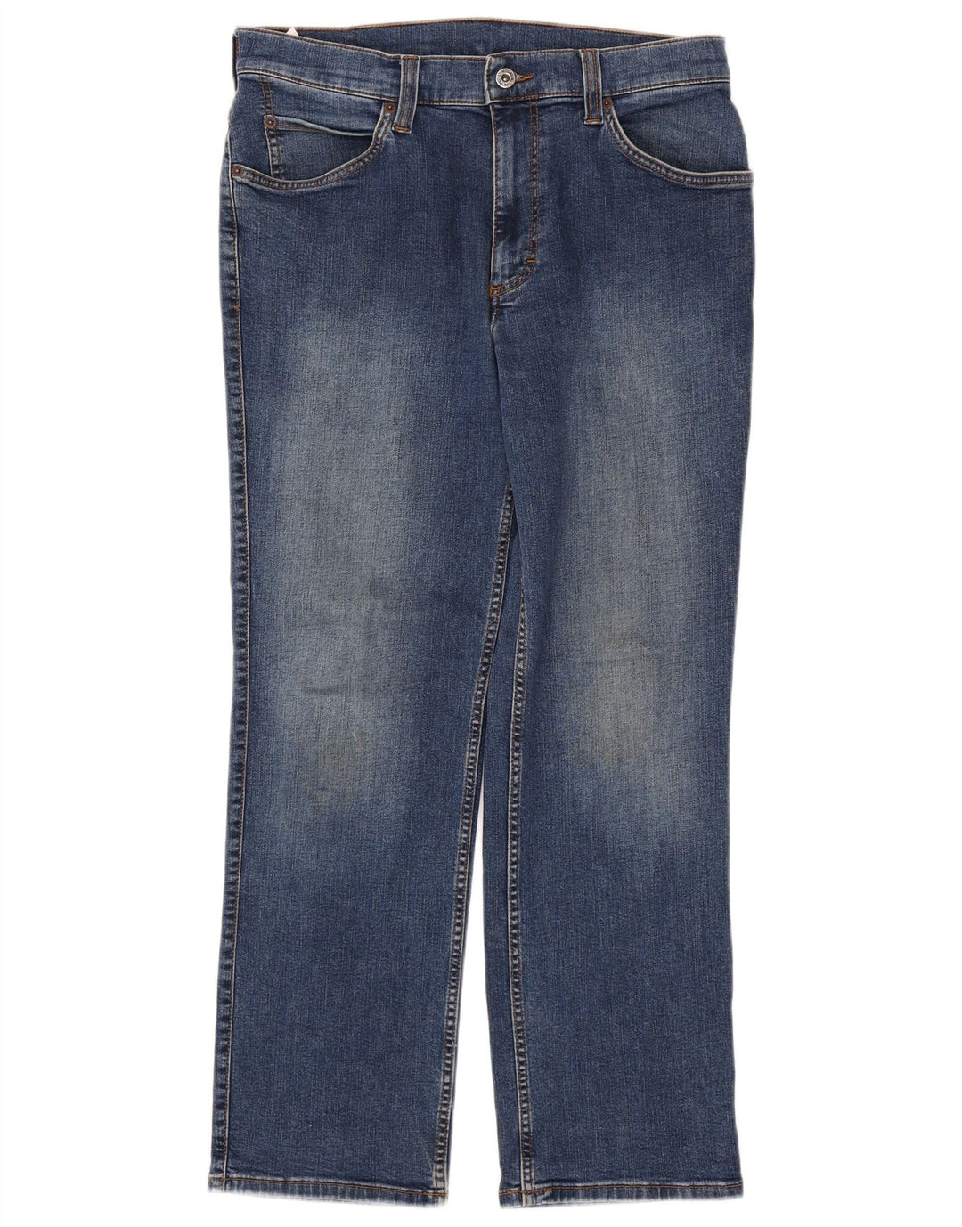 MUSTANG Herren Oklahoma Straight Jeans W34 L30 Blaue Baumwolle