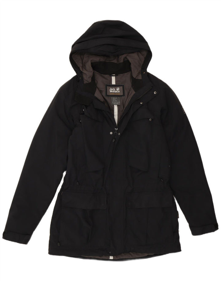 Jack Wolfskin Herren-Windbreaker-Mantel mit Kapuze, UK 36/38, mittelschwarz, Polyamid