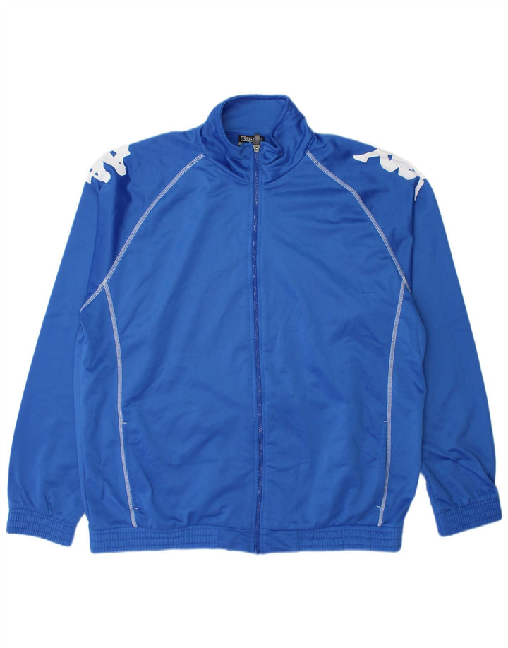 Kappa Herren Graphic Trainingsanzug Top Jacke 2XL Blau Polyester